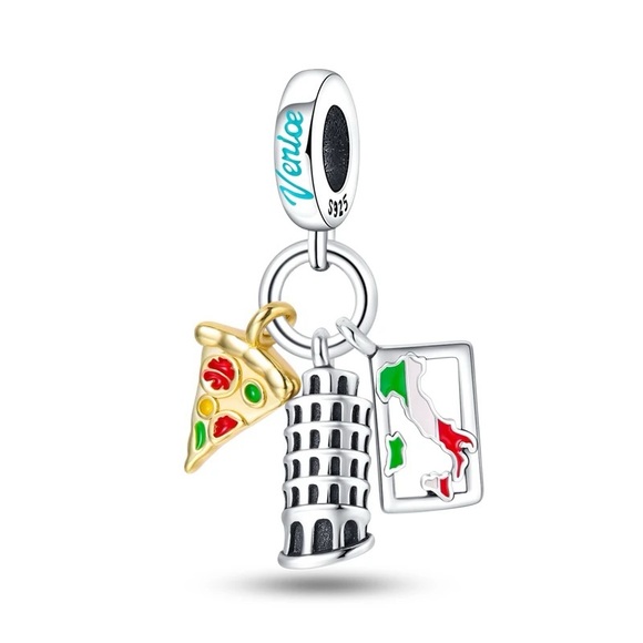 NWOT 🇮🇹 Italia Pisa Silver Pandora World Series Charm - Picture 2 of 13